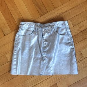 size SMALL forever 21 metallic skirt